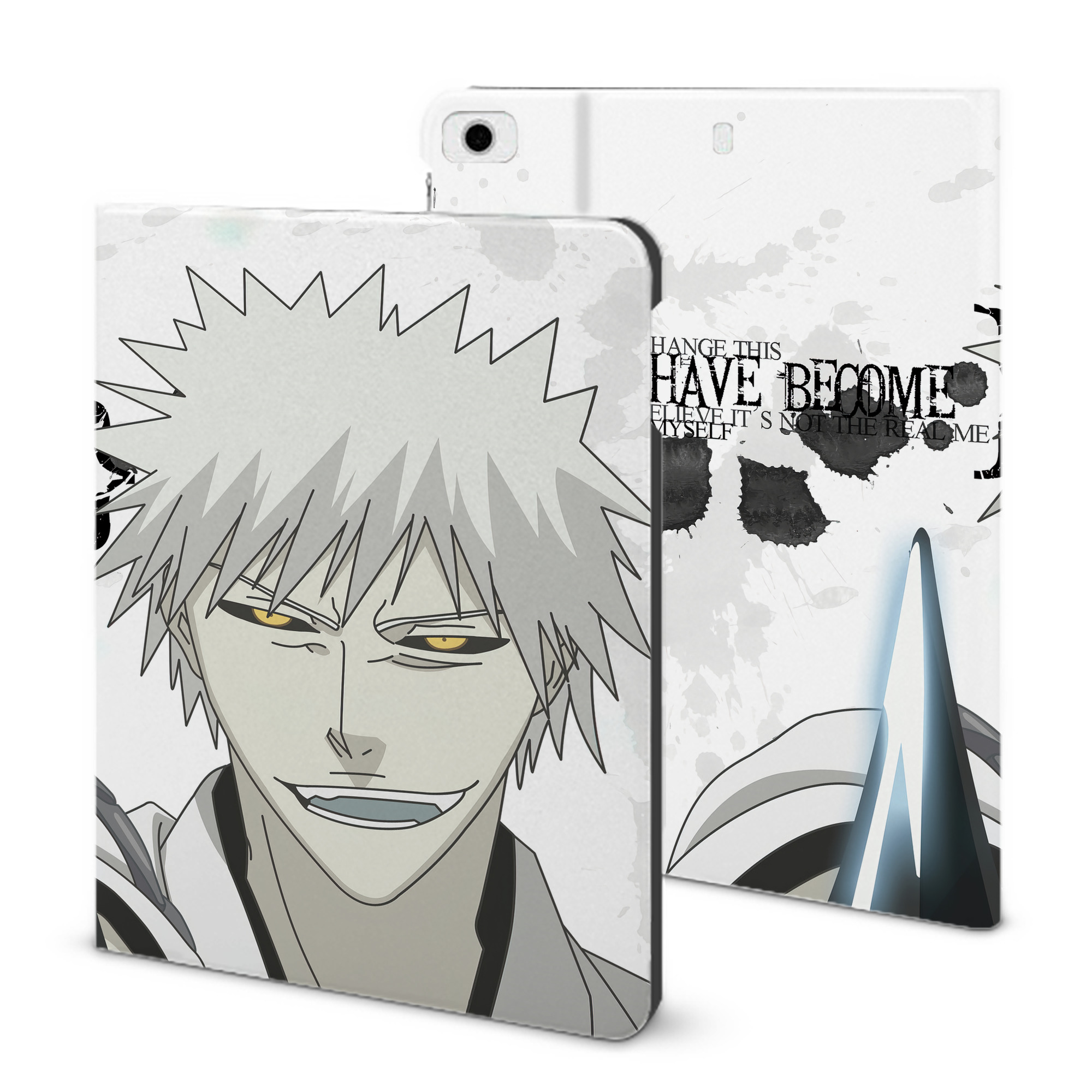 （画像用） ブリーチ BLEACH IPad ケース ブック型 PUレザー TPU 耐衝撃 軽量 薄型 ペン収納なし 全面保護 IPad 各モデル対応
